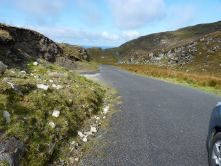 The awesome and windy road to the Slieve League carpark.