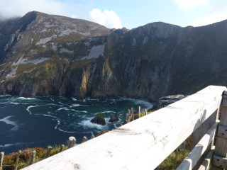 We hillwalked to the top of the first rounded cliff there.