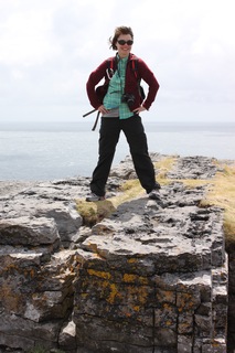 Theresa conquering it, Aran style.