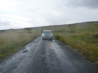 The two lane road across the moor. Two lanes. Cracks us up.