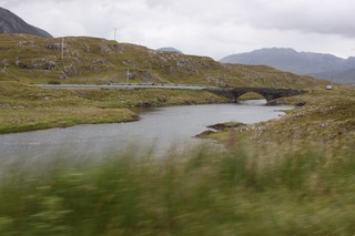 Fun bridge in the idyllic countryside.