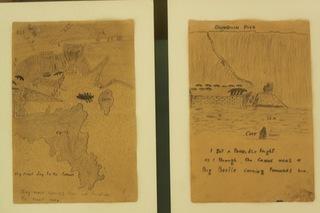 Folk art drawings.