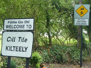 Kilteely, where children need to run from cars.