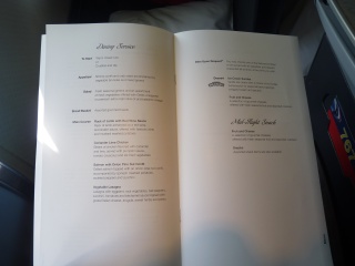 Seriously, this is how you eat in business class.