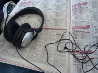 And these are the complimentary headphones.