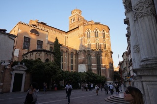 The Frari. This building gets Theresa very excited.