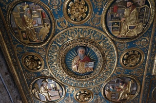 Ceiling art.