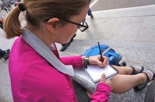 Theresa sketching