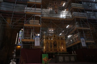 The apse was under significant renovation