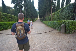 The central corridor, it was with the walk back up
