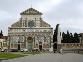 The Church of Santa Maria Novella, one point perspective, Masaccio, 1428. Check