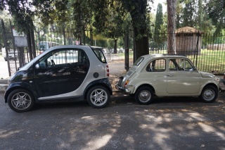 New school smart car, old school smart car
