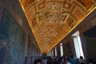 The ceiling of the Gallery of Maps