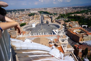 A view of St. Peters square and Rome