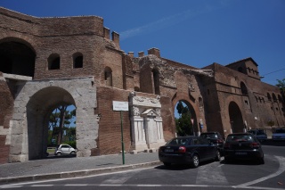 The ancient Roman city walls, Borghese is just outside
