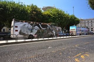 The Guess bus, totally different from the Giotto bus