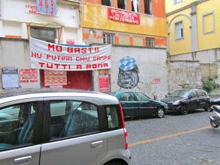 Naples, a little edgier. That is an effigy hanging in the upper right window
