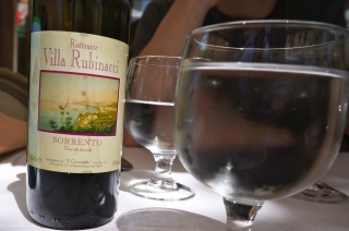 Actual house wine, again. Those are water glasses