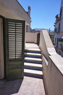 Stairs up to our terrace