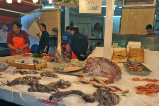On the way back through the market. Slim, but interesting, pickings