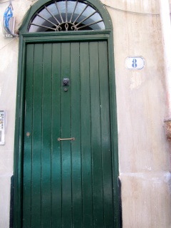 The door to Franco's flat