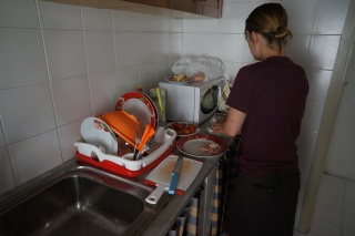 It's not much of a kitchen...