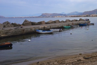 Fishermen on the wharf at the port