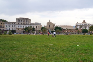 Locals enjoying the evening with Palermo behind
