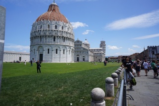 The Baptistery, then the Cathedral, and then the leaning Bell Tower