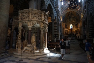 The pulpit. He's waiting for us to take the picture so he can get his