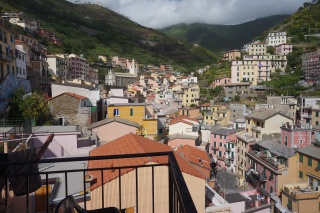 Looking up the valley from our balcony