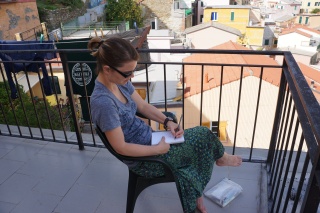 Theresa sketching