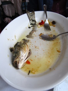 What was left of a whole fresh fish when we were done with it