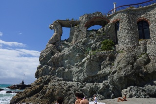 Cool rock carving on the left