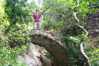 Theresa on a pretty great little bridge