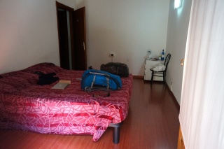 Doesn't look bad in the daylight, but at night no windows, one bulb, and bare walls