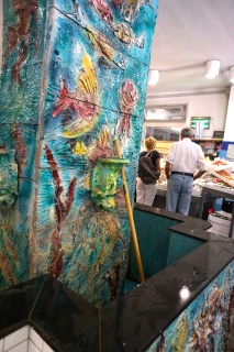 Tile work at the Ventimiglia fish market