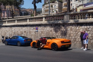 That is a Lamborghini parked behind a Maserati
