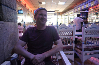 Our middle eastern pizza joint, where every chair is a throne