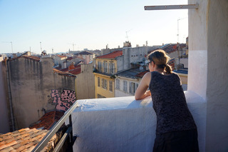 Theresa taking in the southerly view