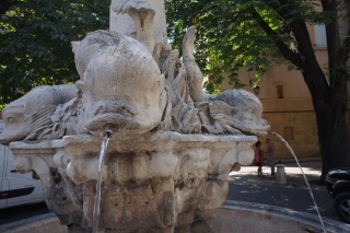 Angry dolphin fountain
