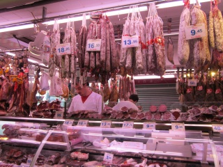 Meat, but we went with European Perch and clams