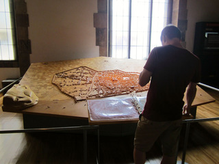 A model of old Barcelona, the original walled version