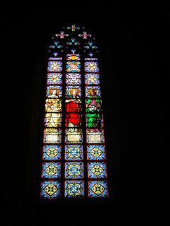 With some beautiful stained glass