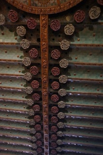 Ceramic roses on the ceiling for St. George, Barcelona's patron saint