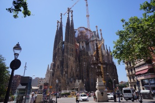 Stop four. The insane Gaudi Sagrada Familia. The line was half way around it. We'll be back tomorrow