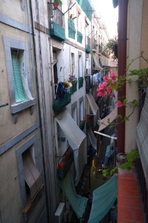 Carrer d'En Robador, from our terrace, looking one way