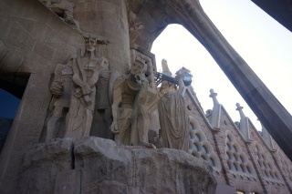 The most recent facade, envisioned by Gaudi and executed 3/4 of a century later