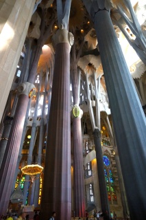 Inside, check out the traditional columns splitting to look like branches
