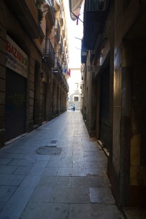 Our alley, cleaned for the morning